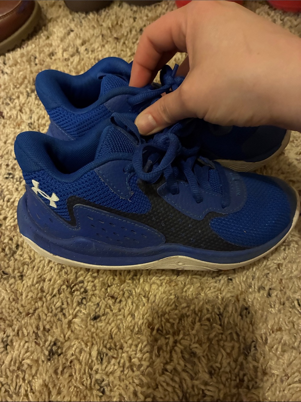 Under Armour Kids' Blue Basketball Sneakers